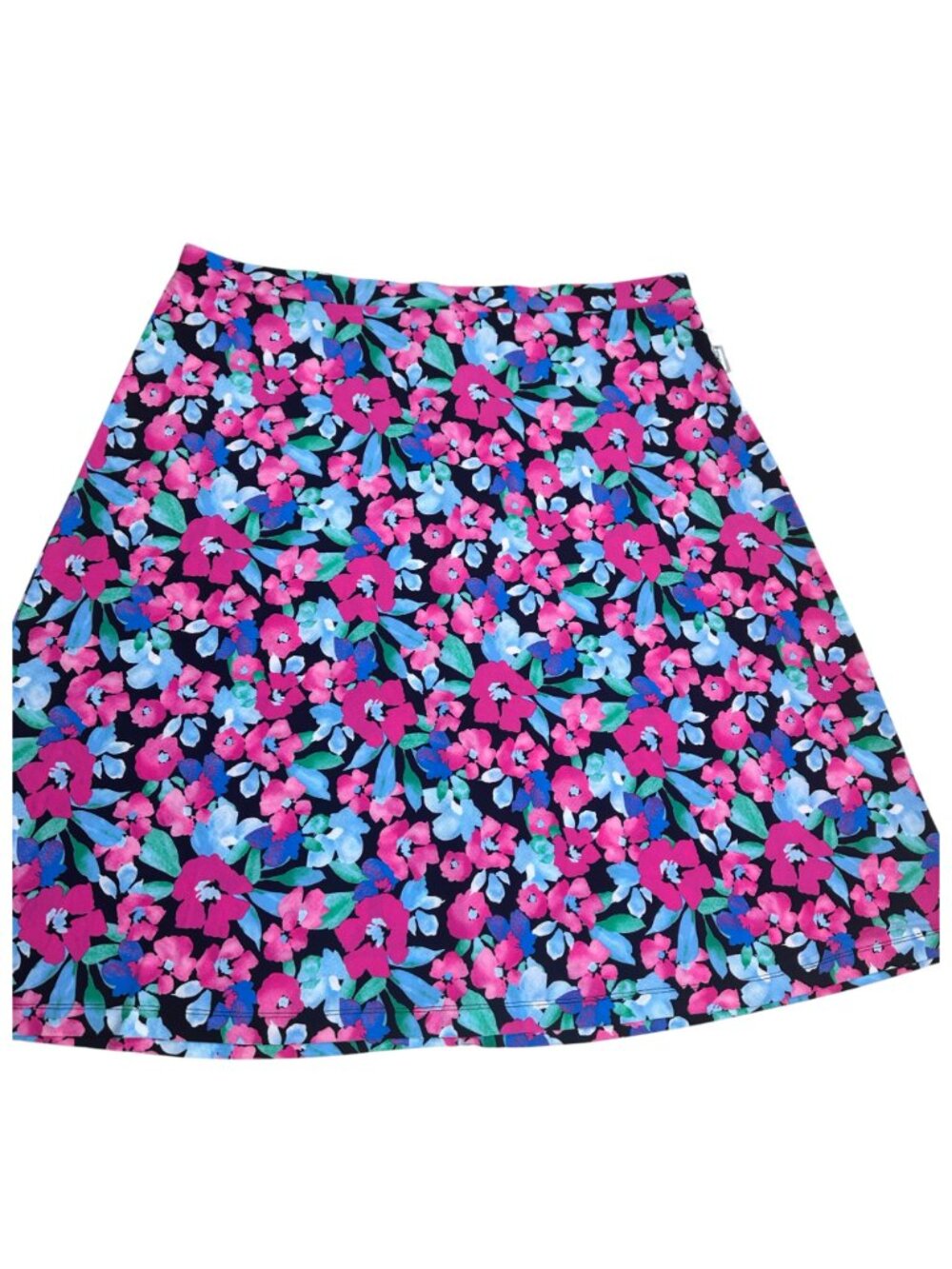 ✨ Kasper Pink Blue Floral Midi Skirt Plus Size 3X A-Line Pull On Workwear ✨ - Picture 4 of 4